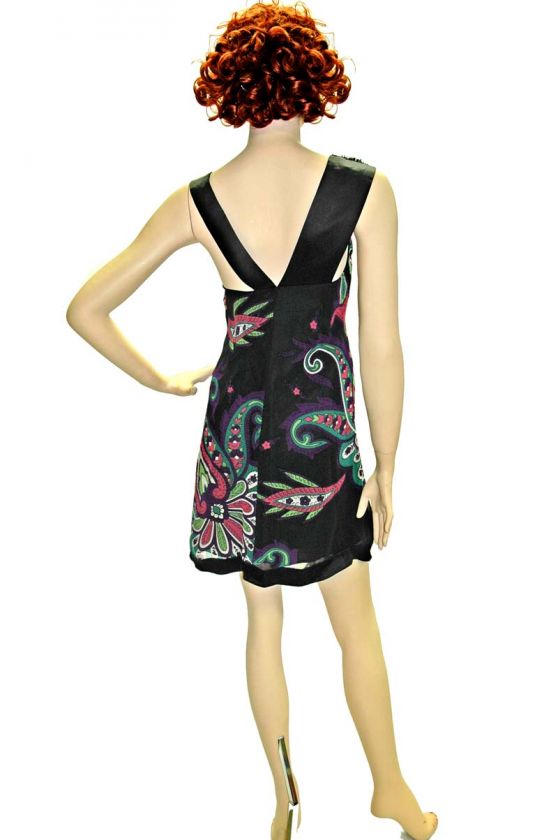 BEAUTIFUL BRIGHT BEADED SHOULDER SHORT DRESS by ETRO  