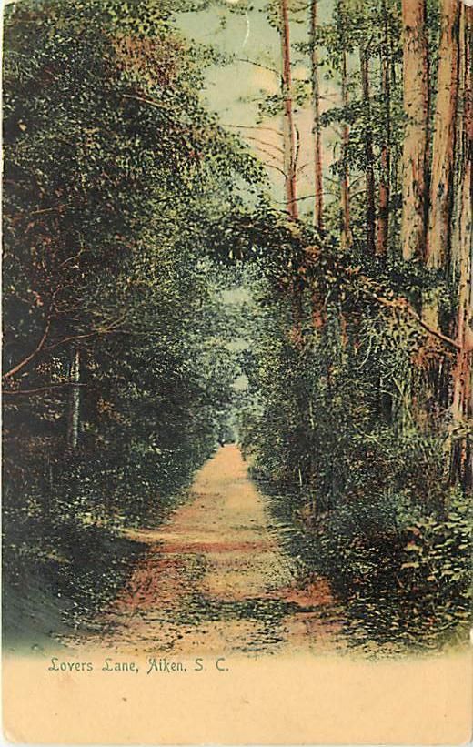 SC AIKEN LOVERS LANE MAILED 1910 VERY EARLY T6115  