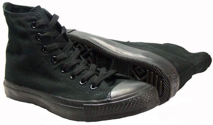 NEW CONVERSE CHUCK TAYLOR ALL STAR ALL BLACK MONO M3310 HI TOP SHOES 