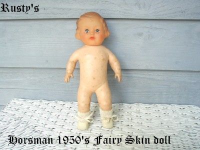 1950s Horsman FAIRY SKIN doll WRIST hang TAG  