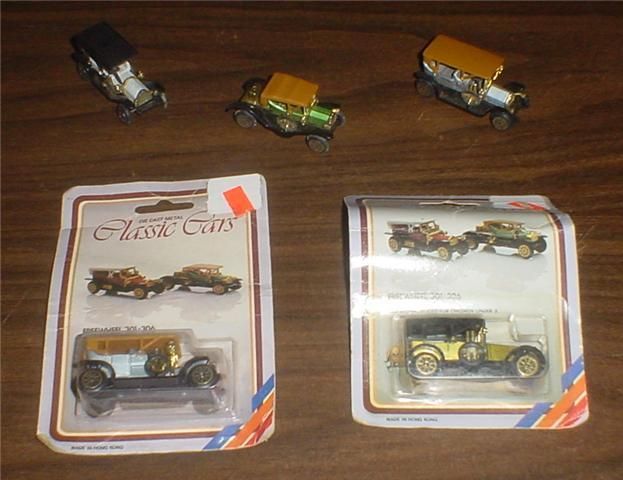 DIE CAST METAL CLASSIC CARS LOT OF 5 FREEWHEEL 301 306    