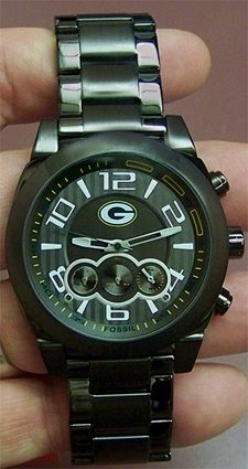 SORBO para hombres de reloj fósil Green Bay Packers con el 