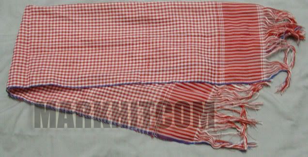 Vietnam VC / CIDG Guerrilla checkered Scarf   Red   color  OR 