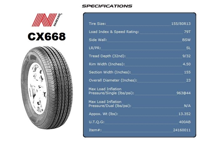 All season tread design for year round performance.