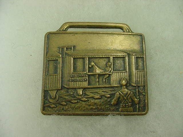 ORIGINAL WW1 VETERAN 40 HOMMES 8 CHEVAUX (40 MEN, 8 HORSE) BOXCAR FOB 