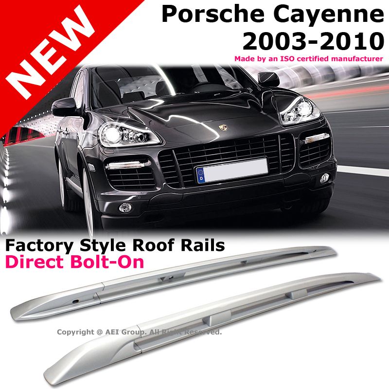 03 09 Cayenne Aluminum Top Roof Rack Rail Bar Silver  