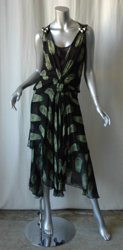 VENA CAVA Handkerchief Hem *SILK* BONGO Party Dress 0  