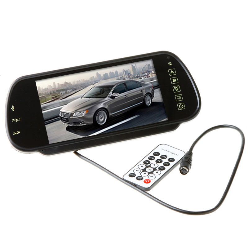 LCD Color Screen Car Rearview Mirror Monitor With SD USB MP5 