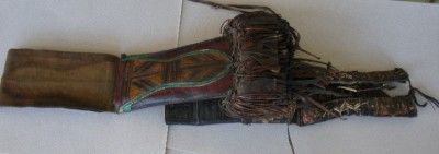 Antique colorful leather bag Tuareg people of theSahara  