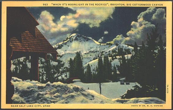 Big Cottonwood Canyon Utah UT 1937 Snow Bound Brighton Vintage 