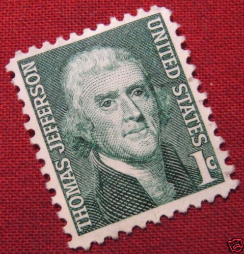 THOMAS JEFFERSON 1c USA POSTAGE STAMP 1965  