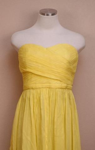 JCrew Silk Chiffon Arabelle Dress $225 Frosted Citrus 10  