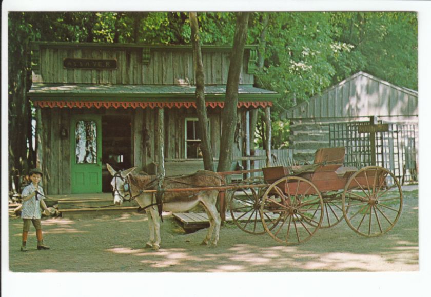 Ghost Town Findlay OH Assayers Office Donkey Postcard  