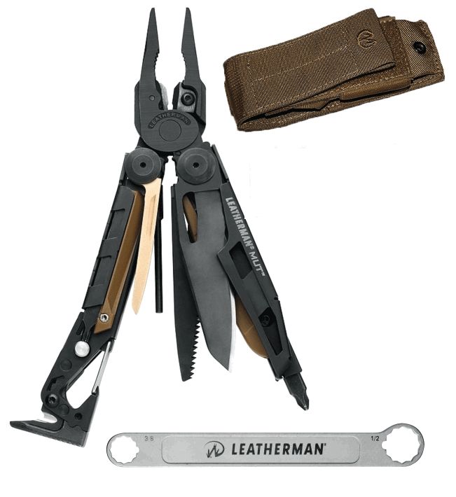 LEATHERMAN MUT MILITARY MULTI TOOL 850022 BLACK OXIDE~MOLLE BROWN 