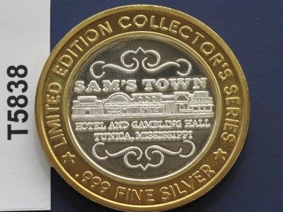 SAMS TOWN SILVER STRIKE GAMING TOKEN MISSISSIPPI  