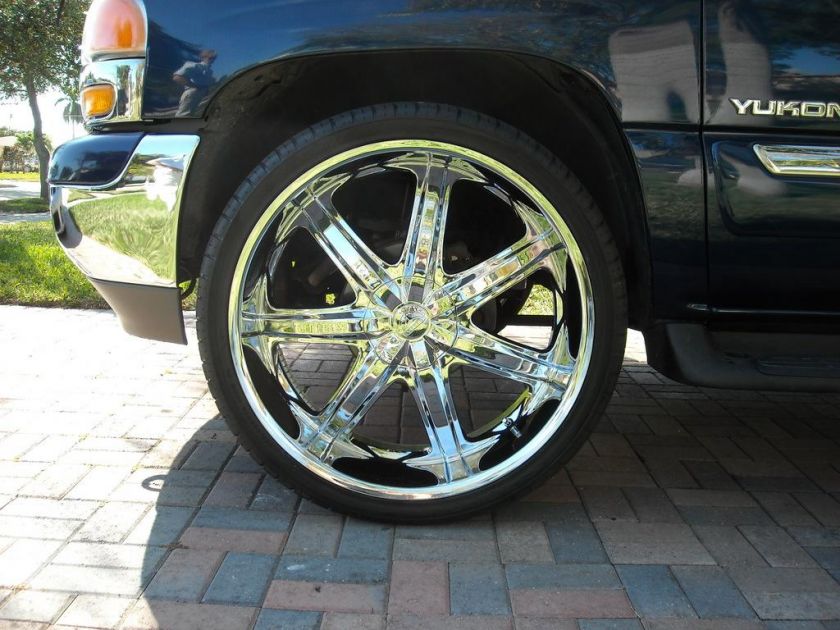 Wheel + Tire Packages 26 inch Triple chrome rims B7  