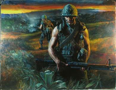 STEVEN JAMES ASSAEL   Original Painted COVER ART WELCOME TO VIETNAM 