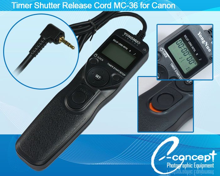 Timer Shutter Release Cord MC 36 Canon T3i T2i T1i Xsi  