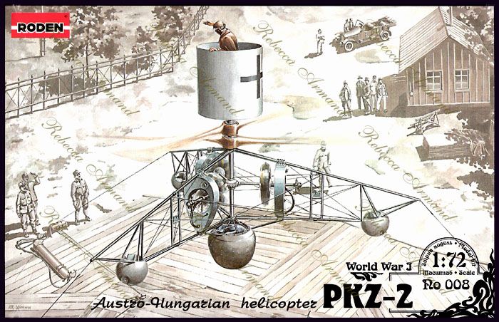 Roden 008  PKZ 2 Austro Hungarian WWI Helicopter 1/72  