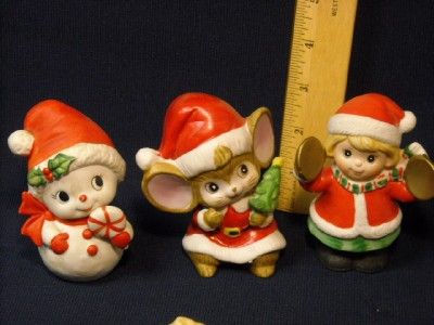   INTERIORS HOMCO FIGURINES CHRISTMAS SPORTS BABY ANIMALS RABBIT DOG