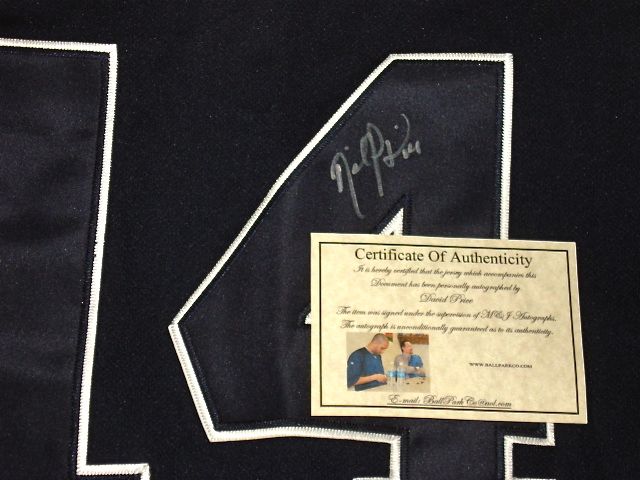 DAVID PRICE AUTOGRAPHED JERSEY (TAMPA BAY RAYS) PROOF  