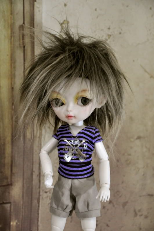 Brown Tip 7/8 wig Hujoo Minifee Notdoll MSD Dollfie BJD  