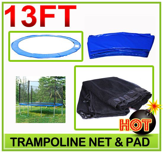 13 FT Round Trampoline Safety Net Enclosure Netting Safe Fence 