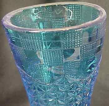 Findlay Glass Fine Cut Bouquet Boot Holder Blue OH  