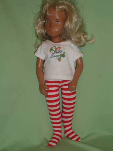 Red & White Striped Tights for 16 Sasha Doll Secrets  