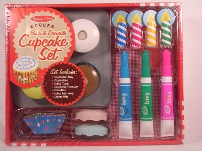 Wooden Bake & Decorate Cupcake Set 3+Years NIB  