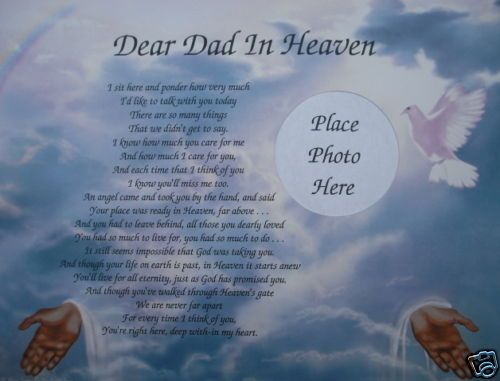   IN HEAVEN POEM MEMORIAL GIFT FOR LOSS OF A LOVED ONE BEREAVEMENT VERSE