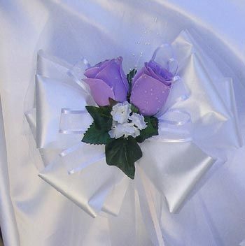 21pc LILY Bridal bouquet wedding flowersPURPLE/LAVENDER  