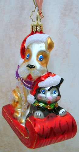 RADKO Cuddle Crew ORNAMENT Dog CAT Animal 1015032  