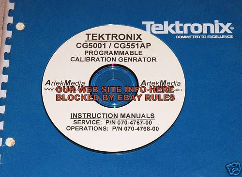 TEK CG5001 CG551AP SERVICE & OPS MANUALS HIGH SERIAL #  