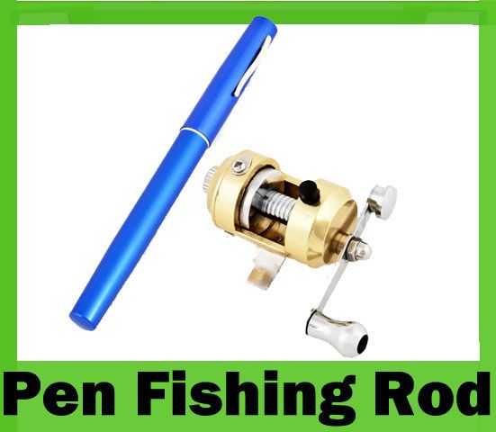   Travel Compact Pen Fish Fishing Telescopic Rod Pole Reel Saltwater