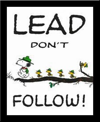 LEAD DONT FOLLOWSnoopy Peanuts FRAMED Charles Schulz  