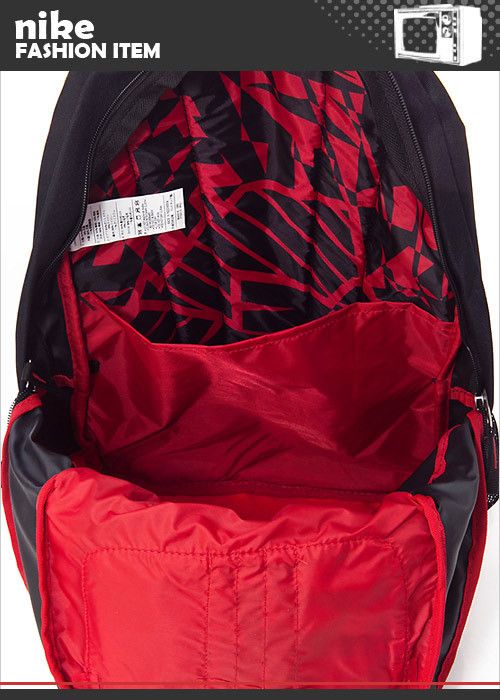 NIKE Team Training Max Air Backpack Book Bag Black/Red  