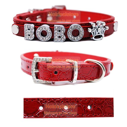 Croc Pet Dog Cat Personalized DIY Collar Rhinestone  