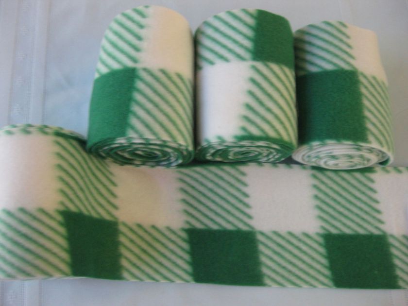 Take the Reins* Horse Polo Wraps GREEN PLAID print #38  