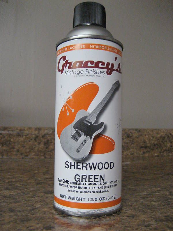   Graceys Guitar Finish Paint Aerosol Spray Can NITRO Project.  