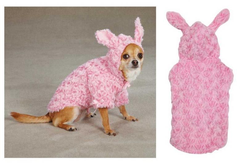 sweet dog coat features adorable bunny ears on its hood and is made 