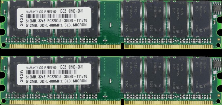 1GB (2X512MB) MEMORY FOR HP BUSINESS DX2090 DX2150 DX5150 DX6100 D248 