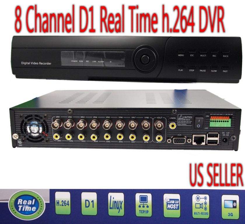 8CH CCTV Security Camera Surveillance DVR System 1000GB  