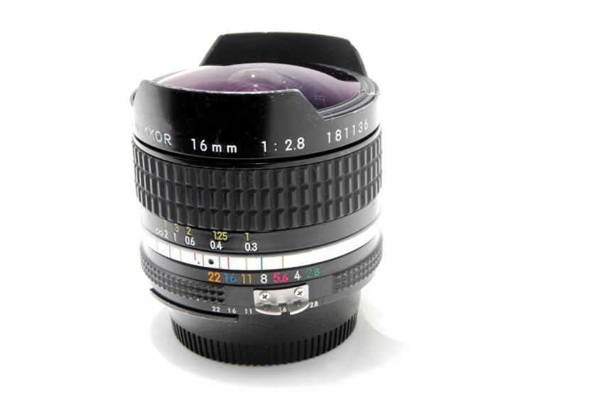   Nikkor Ai 16mm f2.8 lens Fisheye super wide angle fish eye  