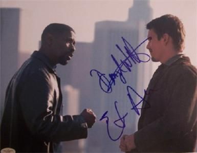 TRAINING DAY signed DENZEL WASHINGTON & ETHAN HAWKE jsa  