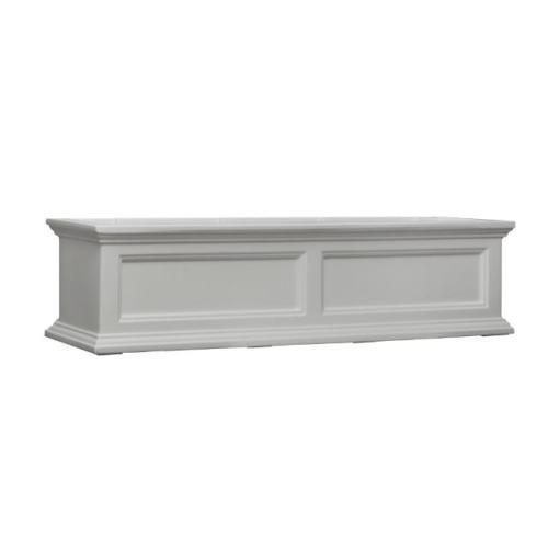 New Mayne Fairfield 48 Window Box Outdoor Flower Planter   White 