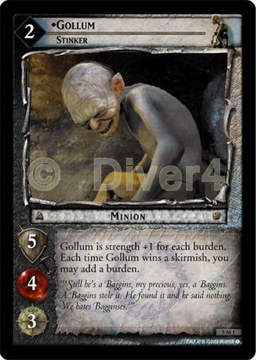 LOTR TCG Gollum Stinker 5M1 Oversize Card  