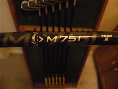 CALLAWAY FT IRONS CUSTOM M75i TOUR S STIFF SHAFTS  