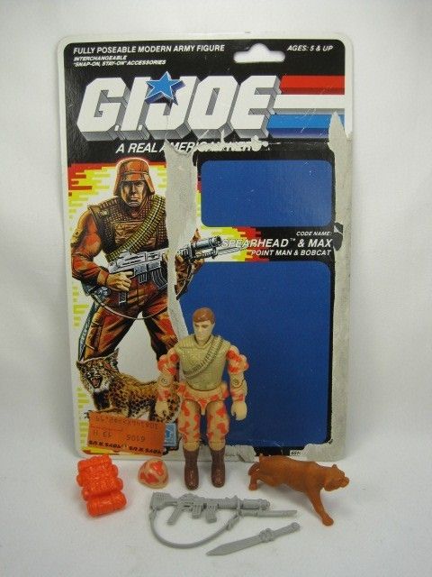 1987 GI JOE SPEARHEAD & MAX COMPLETE W/ FULL CARD LOT  