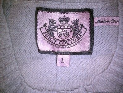 NWT JUICY COUTURE RUFFLE FRONT CARDIGAN CASHMERE $198 L  